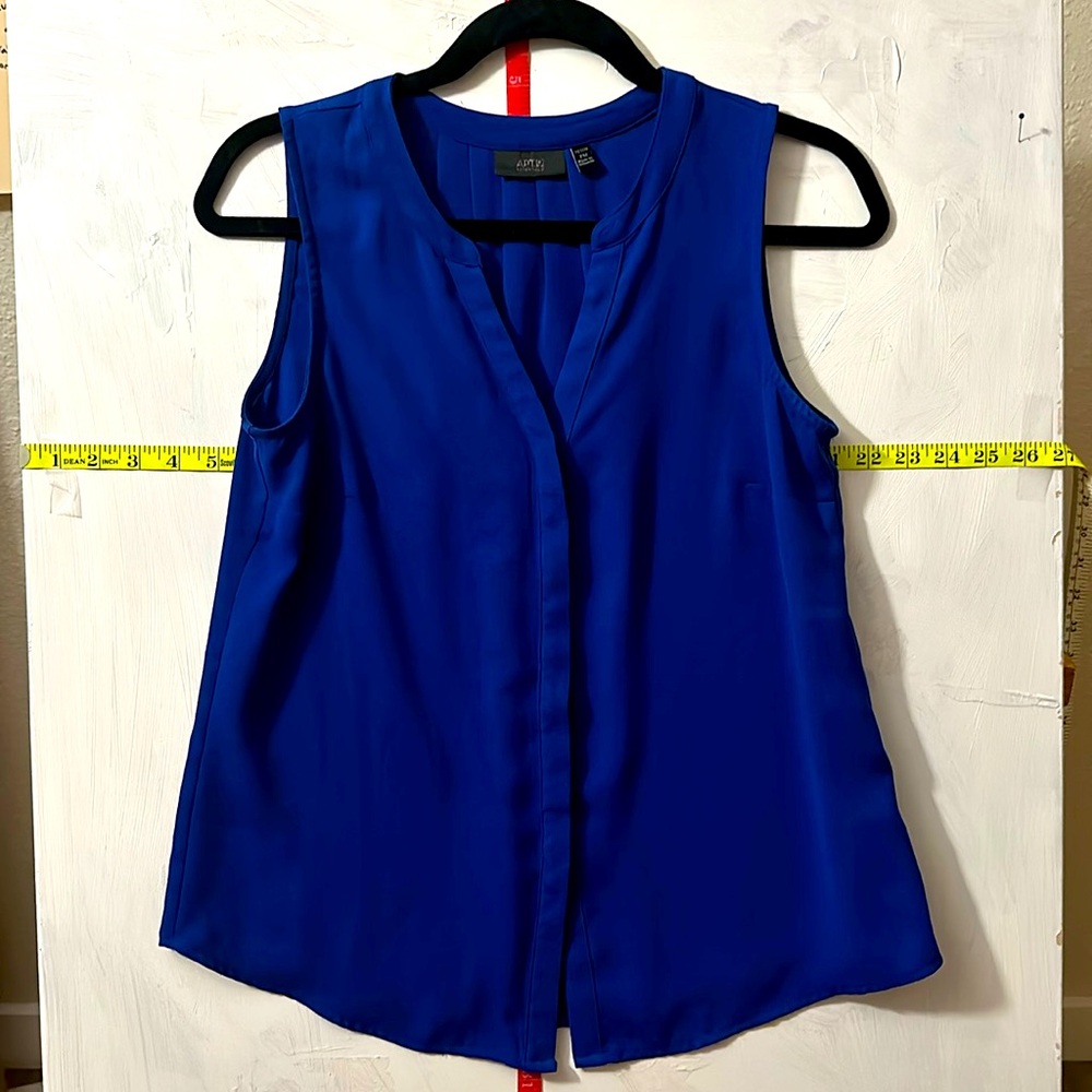 Deep blue sleeveless tank dressy